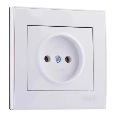 Розетка RAIN б/з керамика белая