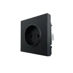                  ZIMA Розетка б/з ПБТ черный бархат безвинтовой зажим/клемма LEZARD
               