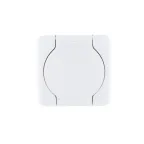 VIOLA Розетка с/з с крышкой керамика белый (12шт/144шт)