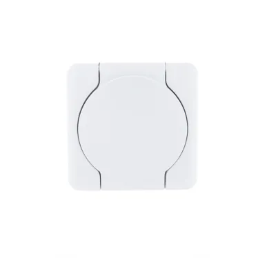 VIOLA Розетка с/з с крышкой керамика белый (12шт/144шт)