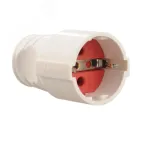                  Розетка штепсельная с заземлением литая
               