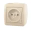 HATA Розетка без заземления бежевая