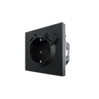                  ZIMA Розетка с/з TC + USB разъем черный бархат LEZARD
               