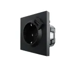 ZIMA Розетка с/з + USB разъем черный бархат LEZARD