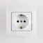 KARINA Розетка с/з ПБТ белая (10шт/120шт)