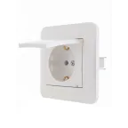 KARINA Розетка с/з с крышкой ПБТ жемчужно-белый перламутр (10шт/120шт)