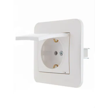 KARINA Розетка с/з с крышкой ПБТ жемчужно-белый перламутр (10шт/120шт)