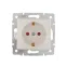 KARINA Розетка с защитой от детей керамика жемчужно-белый перламутр (10шт/120шт)