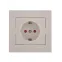 Розетка RAIN с защитой от детей керамика белая