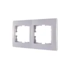 KARINA Рамка 2-ая горизонтальная б/вст матовое серебро (10шт/120шт)