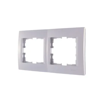 KARINA Рамка 2-ая горизонтальная б/вст матовое серебро (10шт/120шт)