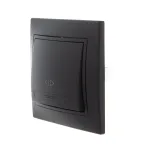 MIRA Выключатель промежуточный чёрный бархат со вставкой (10шт/120шт)