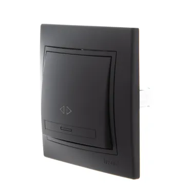 MIRA Выключатель промежуточный чёрный бархат со вставкой (10шт/120шт)