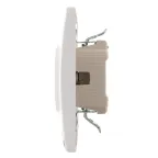 KARINA Розетка двойная б/з керамика белая (10шт/120шт)