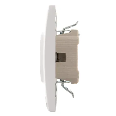 KARINA Розетка двойная б/з керамика белая (10шт/120шт)