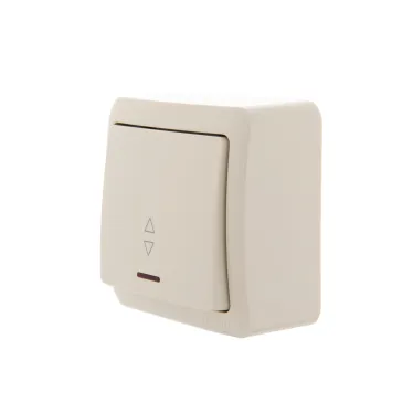 VIOLA Выключатель проходной с подсветкой крем (12шт/144шт)