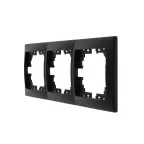 MIRA Рамка 3-ая горизонтальная чёрный бархат без вставки (10шт/120шт)