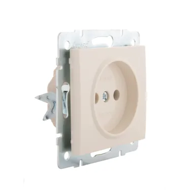 Розетка RAIN б/з керамика крем механизм