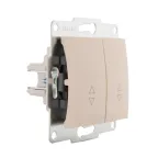 KARINA Выключатель проходной двойной крем (10шт/120шт)