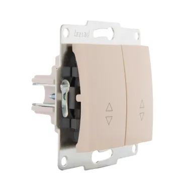 KARINA Выключатель проходной двойной крем (10шт/120шт)