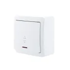 VIOLA Выключатель проходной с подсветкой белый (12шт/144шт)