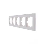 Рамка RAIN 5-ая горизонтальная белая с боковой вставкой