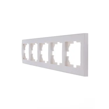 Рамка RAIN 5-ая горизонтальная белая с боковой вставкой