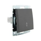 Выключатель RAIN проходной черный графит матовый механизм