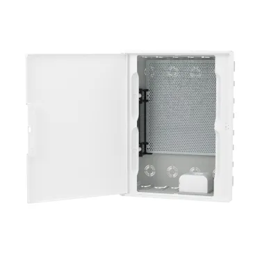 Щиток 24 мод встраиваемый для полых стен слаботочный FRAME, белый, с белой дверцей, с монтажной платой, в комплекте с 1 розеткой Viva (арт. 45005) и 1 коробкой PDD (арт. 10033)