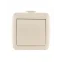 Выключатель одноклавишный, бежевый