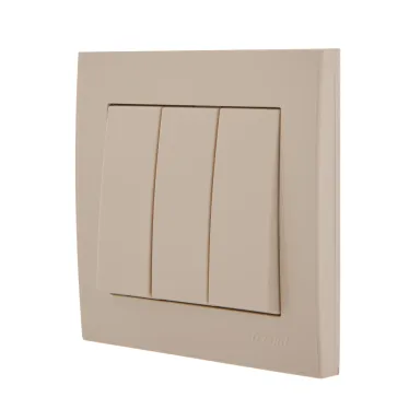 Выключатель RAIN тройной крем