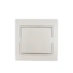 Мира Выключатель проходной жемчужно-белый перламутр со вставкой