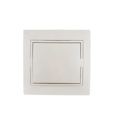 Мира Выключатель проходной жемчужно-белый перламутр со вставкой