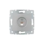 KARINA Розетка телефонная евро матовое серебро (10шт/120шт)