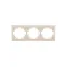 MIRA Рамка 3 поста горизонтальная бежевая без вставок