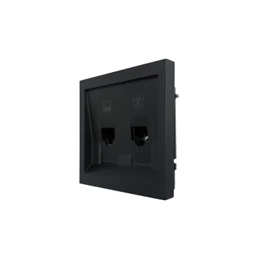 ZIMA Розетка компьютер+телефон черный бархат LEZARD