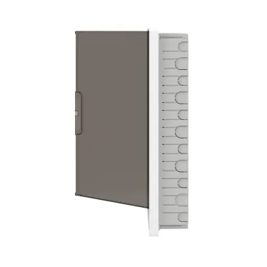 Щиток 36 мод встраиваемый для полых стен слаботочный FRAME, белый, с тонированной дверцей, с монтажной платой, в комплекте с 2 розетками Viva (арт. 45005) и 2 коробками PDD (арт. 10033)