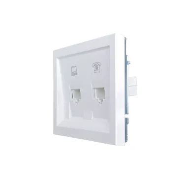 ZIMA Розетка компьютер+телефон белая LEZARD