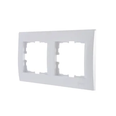 KARINA Рамка 2-ая горизонтальная б/вст жемчужно-белый перламутр (10шт/120шт)