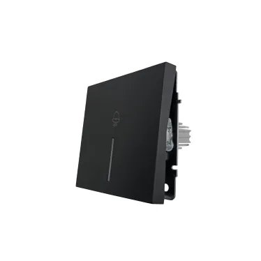 ZIMA Кнопка звонка с подсветкой черный бархат безвинтовой зажим/клемма LEZARD