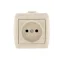 HATA Розетка без заземления бежевая