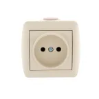 HATA Розетка без заземления бежевая