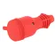 Розетка каучуковая прямая c заземлением 16А IP44 красная RX11-R-IP44