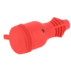 Розетка каучуковая прямая c заземлением 16А IP44 красная RX11-R-IP44