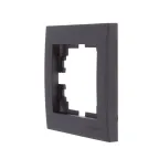 Рамка RAIN 1-ая горизонтальная черный графит матовый