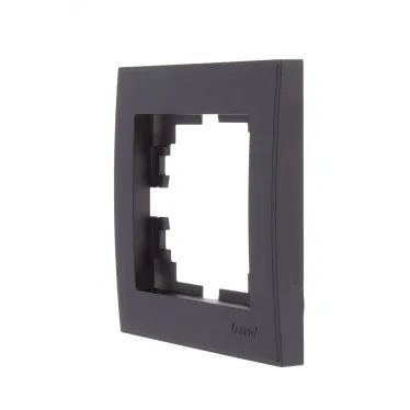 Рамка RAIN 1-ая горизонтальная черный графит матовый