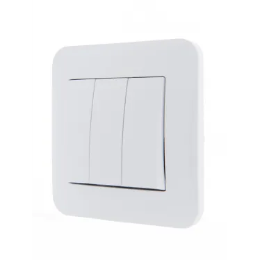 KARINA Выключатель тройной белый (10шт/120шт)