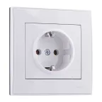Розетка RAIN с/з керамика белая