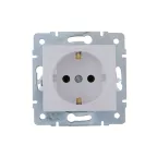 KARINA Розетка с/з керамика белая (10шт/120шт)