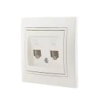 Мира Розетка RJ 45x2 жемчужно-белый